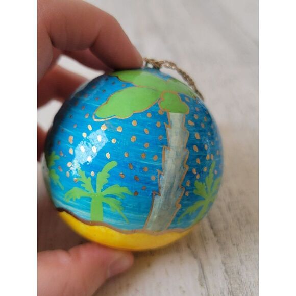 Jesus nativity scene ball ornaments palm tree Xmas decor - Picture 6 of 9